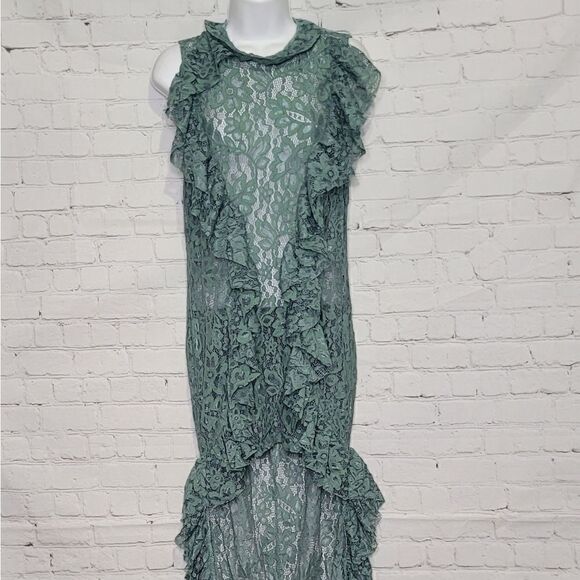 Women's Floral Lace High Low Tail Dress 2XL - Picture 1 of 5